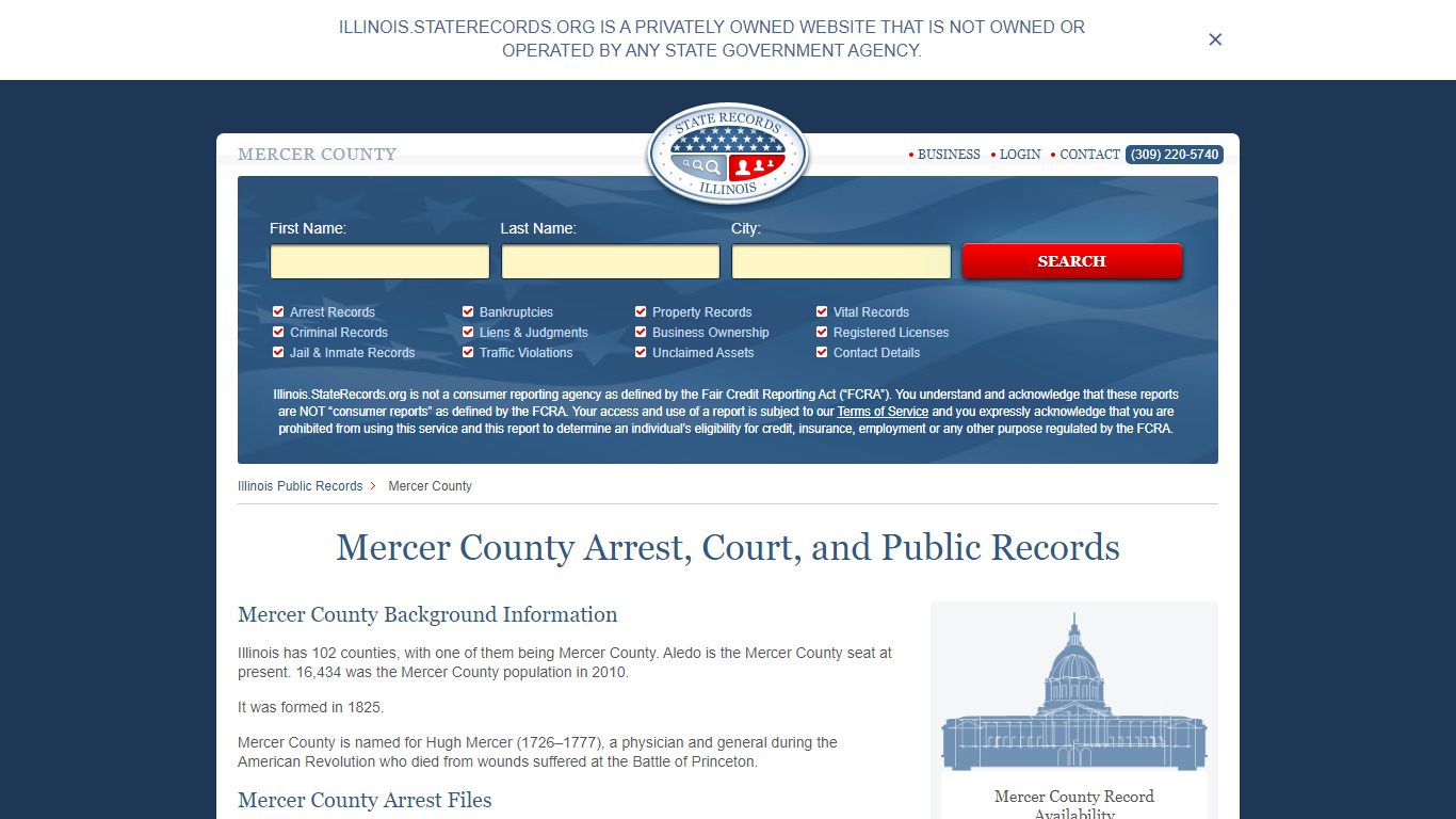 Mercer County Arrest, Court, and Public Records